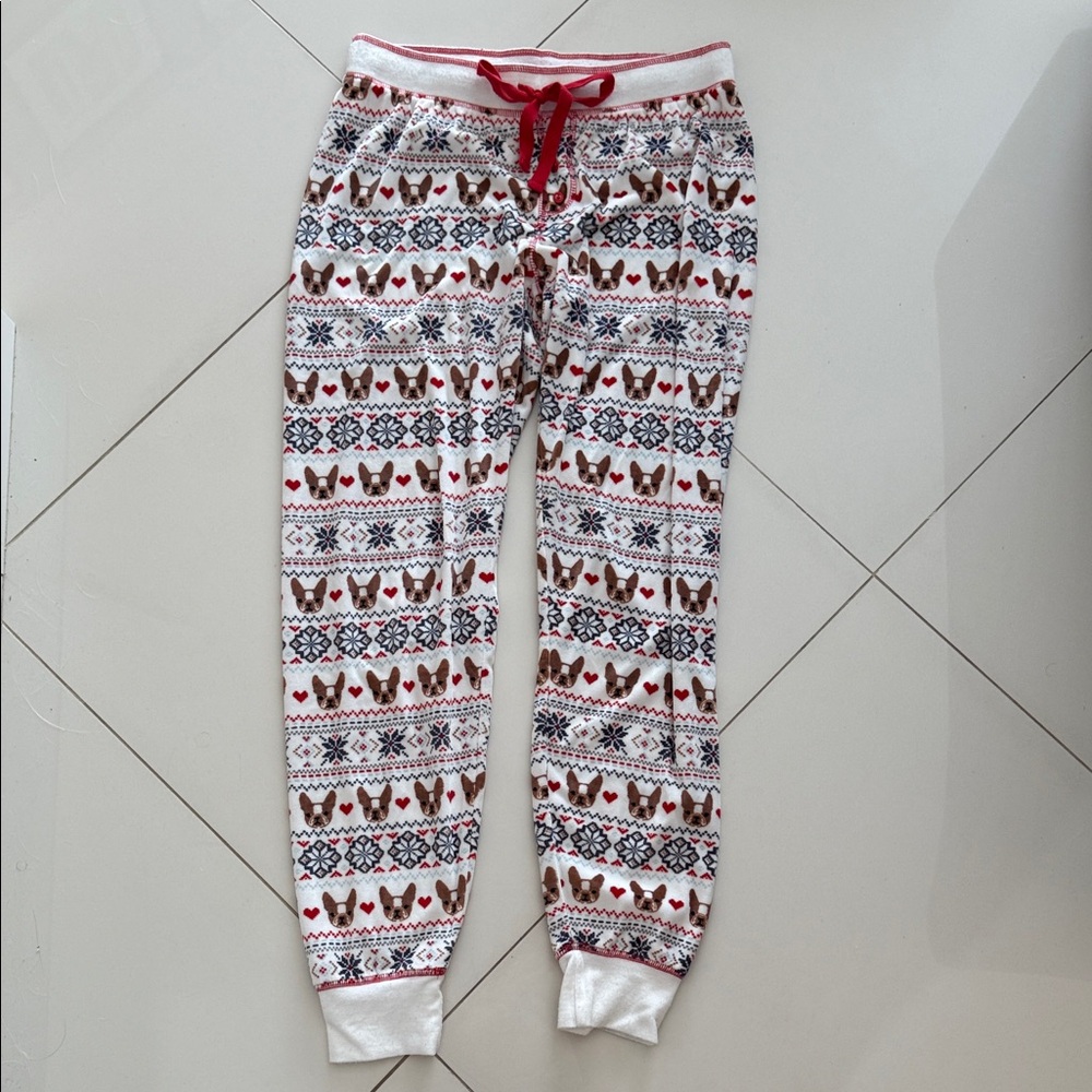 PJ Salvage Festive French Bulldog Pajama Pants